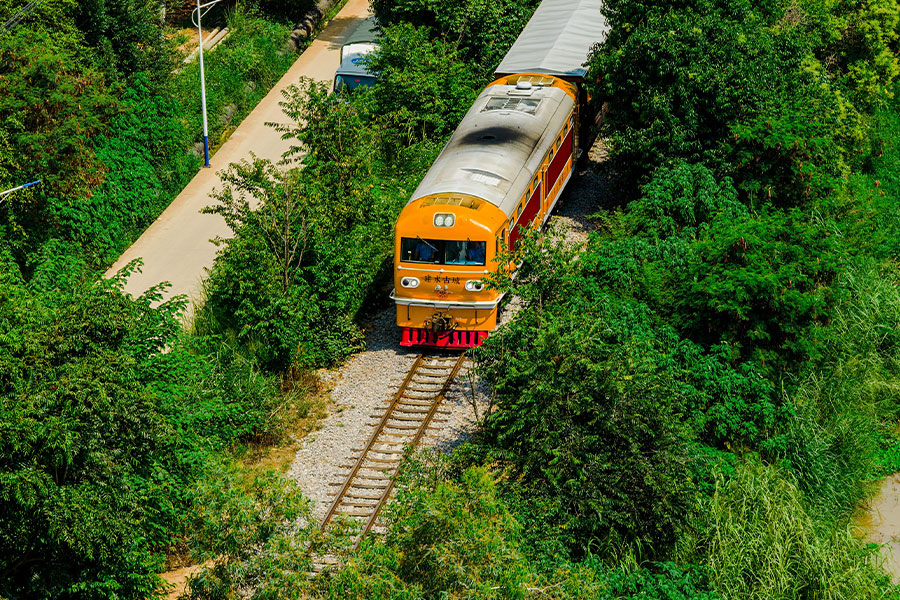Tren de vapor turístico Jianshui provincia de Yunnan