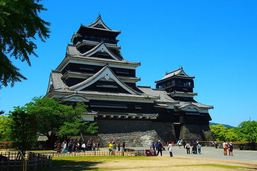 Castillo de Kumamoto en la ciudad japonesa de Kyushu.