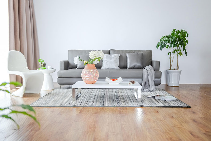Sala de estar con diseño minimalista