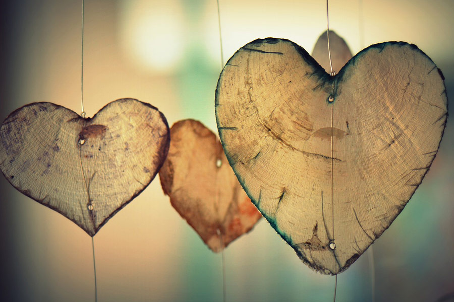 Decoración de corazón, amor y romance