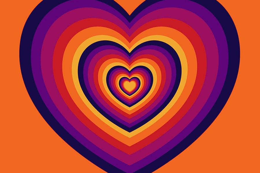Ilustración gráfica de un corazón
