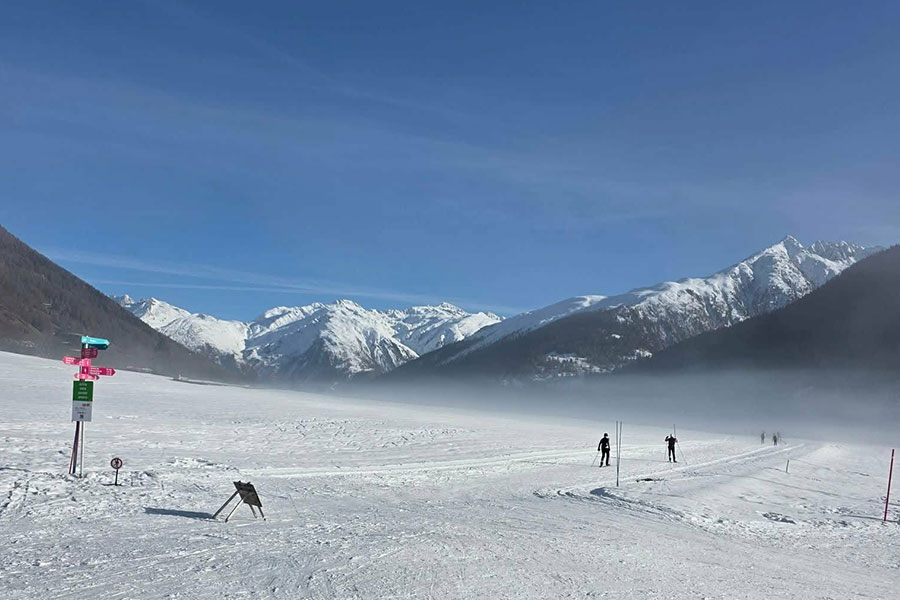 Paisaje de montaña nevada de Austria