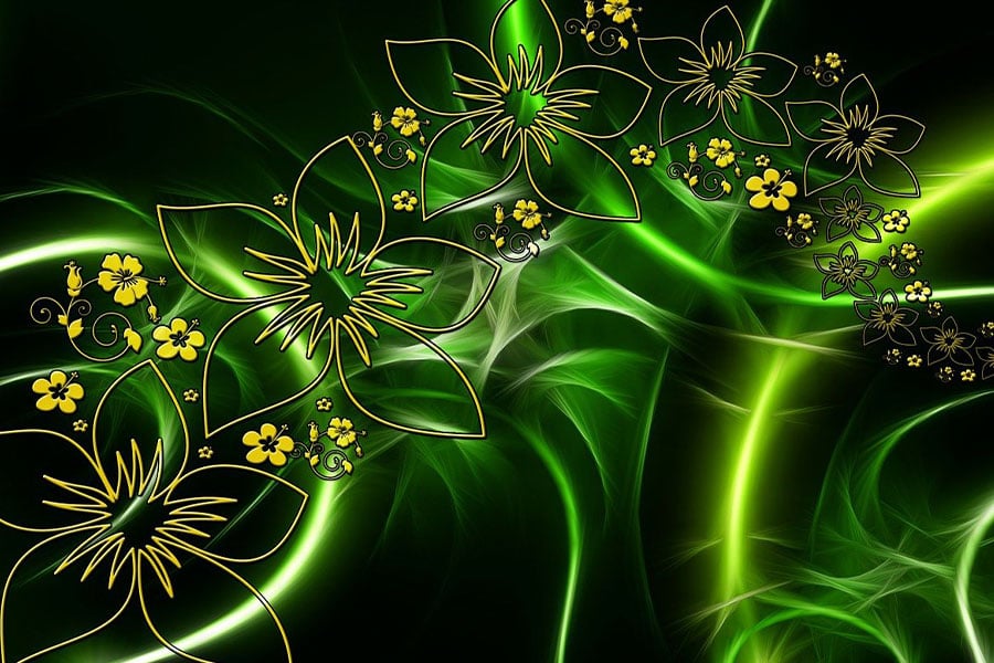 Flora tendrils fractal illustration
