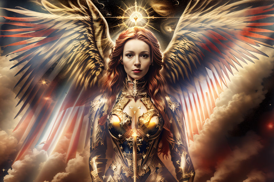 Warrior angel fantasy