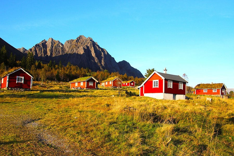 Scandinavia traditional Norway house color
