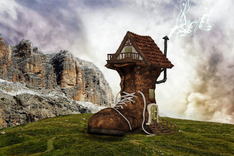 Shoe boots home fantasy