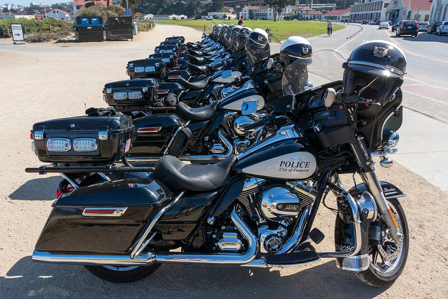 Police bikes motor