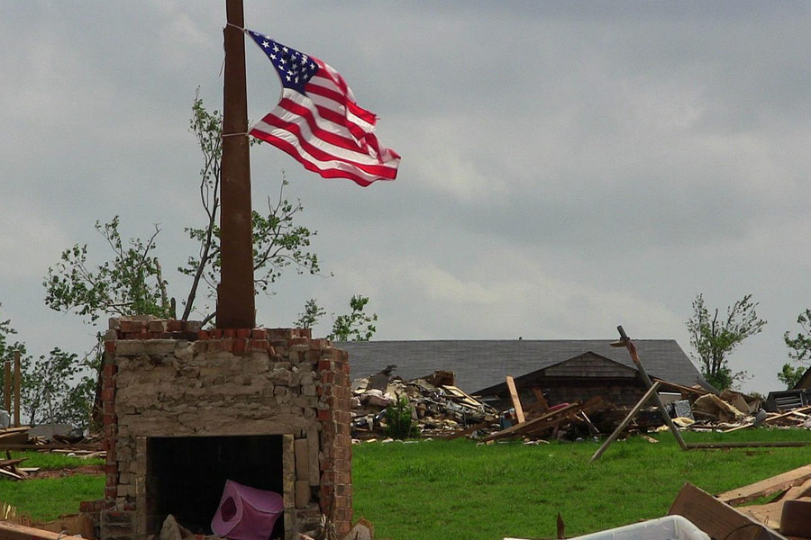 Tornado destruction
