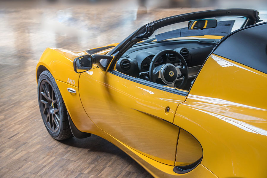 Yellow lotus sports car