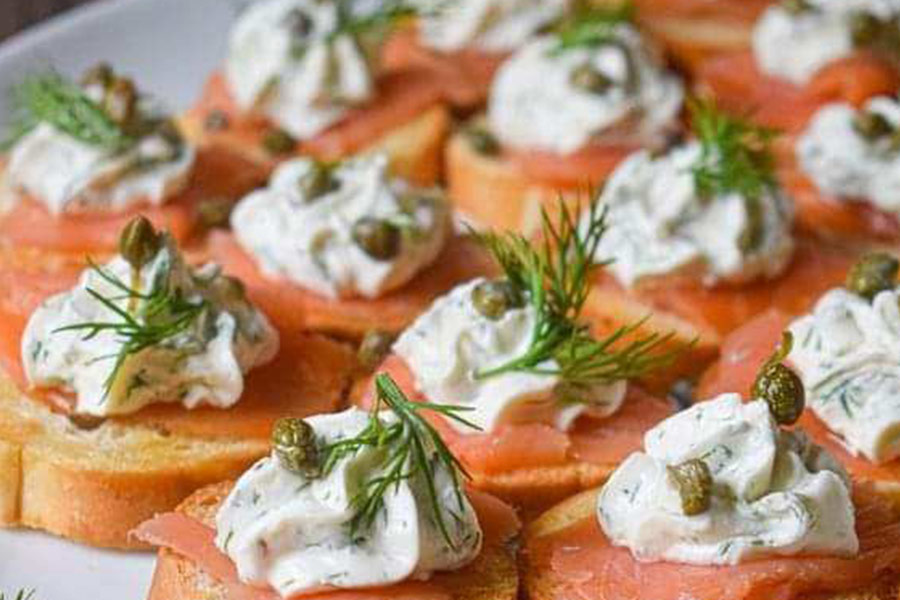 Fingerfood met gerookte zalm