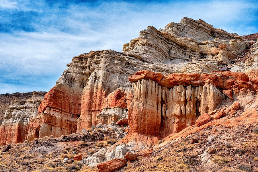 Felsformationen in der Mojave-Wüste