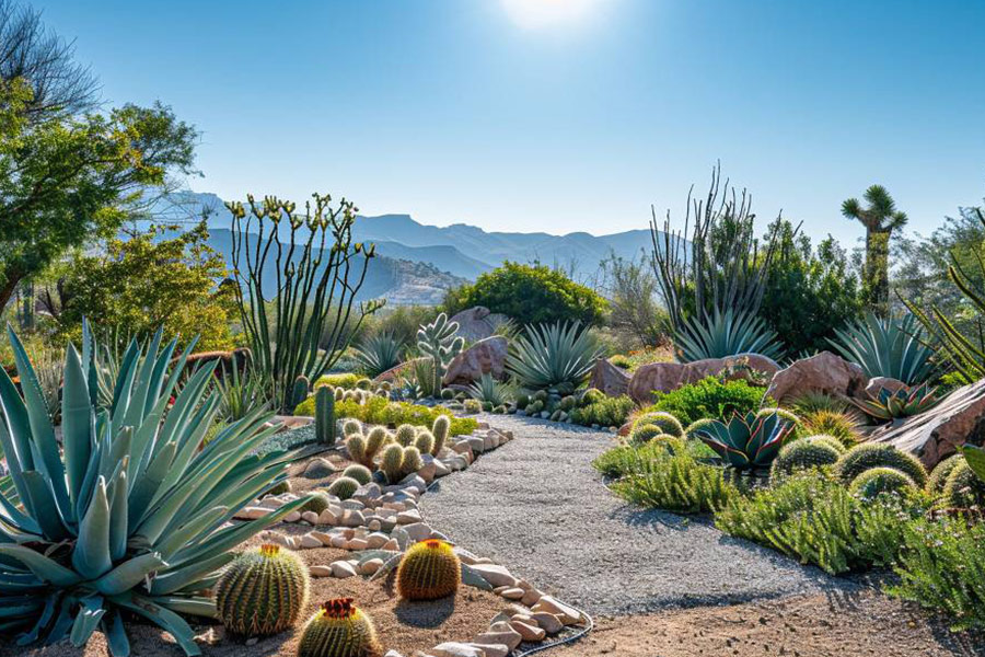 Sprawling desert garden
