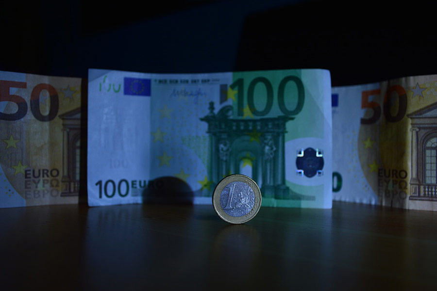 Geld Euro Scheine Münze