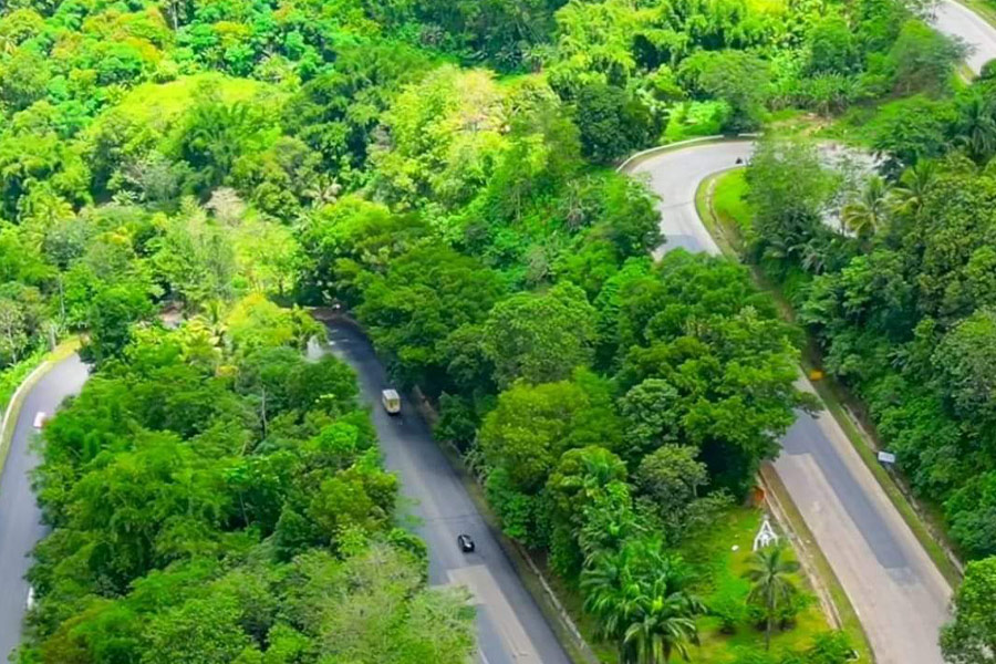 La route en zigzag de Mangima