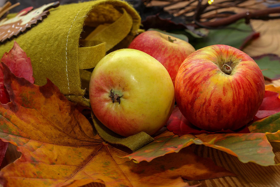 Gesunde Ernährung drei Äpfel