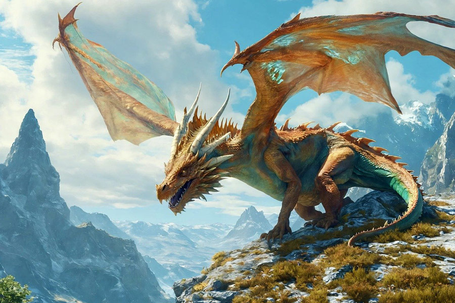 KI-generierter Drache