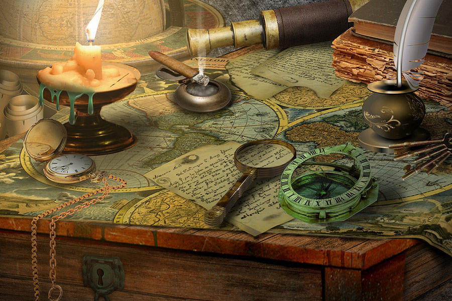 Geschichts-Reisekarte